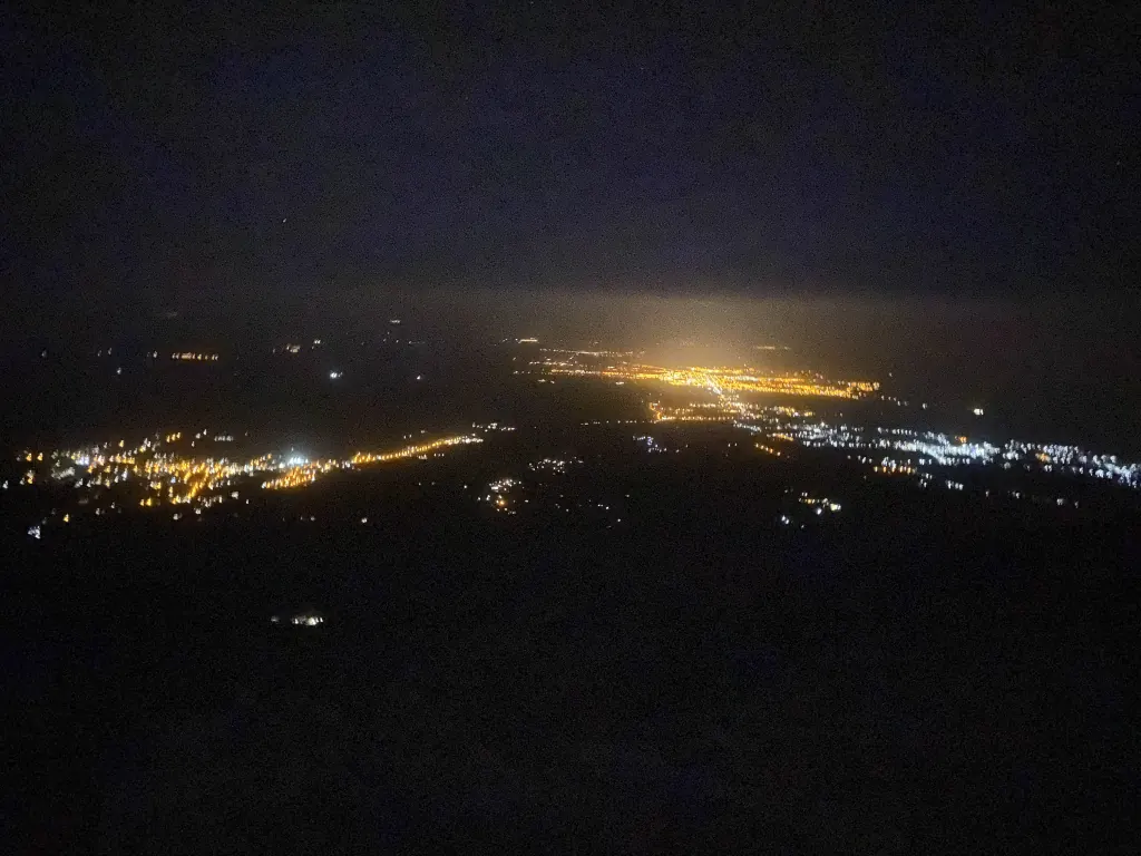 Vista del valle desde el filo.
