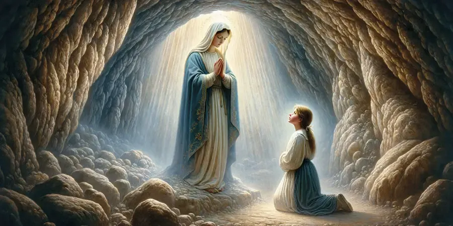 La imagen que se me vino de la virgen cuando vi la roca.